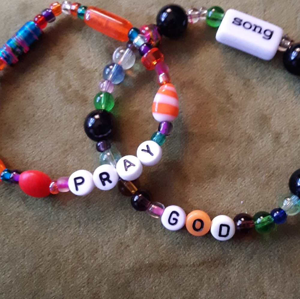 Faith Stretch Bead Bracelets - Picture 2 of 3